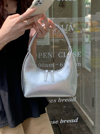 Taška do podpazušia PU, mestský štýl, zapínanie na zips, vnútorná kapsa so zipsom a vrecko na kartu, First Moai, leto 2023