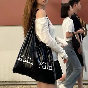 Set tašiek Tote z nylonu, mestský minimalistický štýl, vertikálny štvorcový tvar, otvorený horný, podšívka z polyesteru