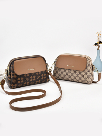 PU crossbody taška, mestský trend, shell bag dizajn, zapínanie na zips, horizontálny štvorcový tvar