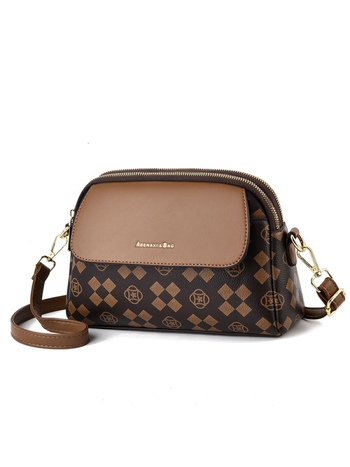 PU crossbody taška, mestský trend, shell bag dizajn, zapínanie na zips, horizontálny štvorcový tvar