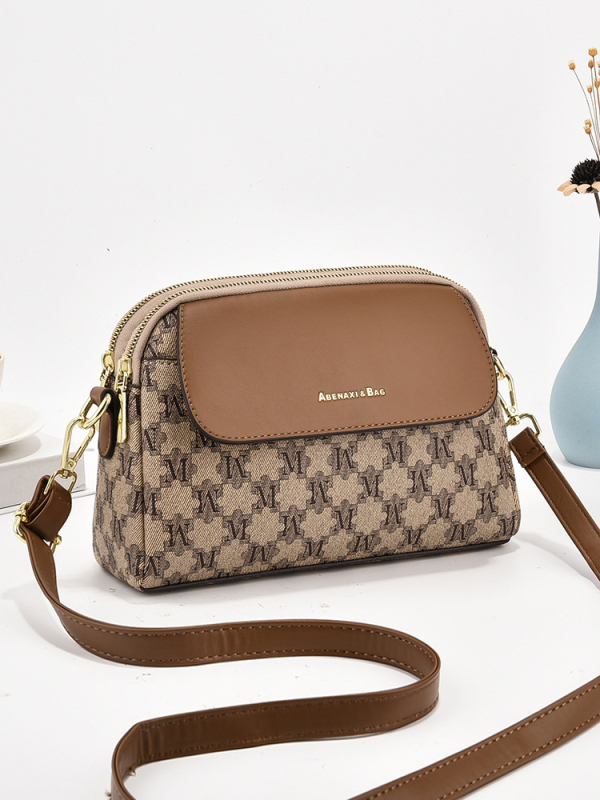 PU crossbody taška, mestský trend, shell bag dizajn, zapínanie na zips, horizontálny štvorcový tvar