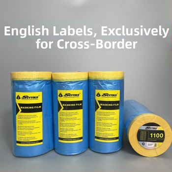 Maskovacia fólia na lakovanie automobilov, PE film, 10 μm hrúbka, dobrá priľnavosť, dobrá priepustnosť svetla, jadro z kraft papiera