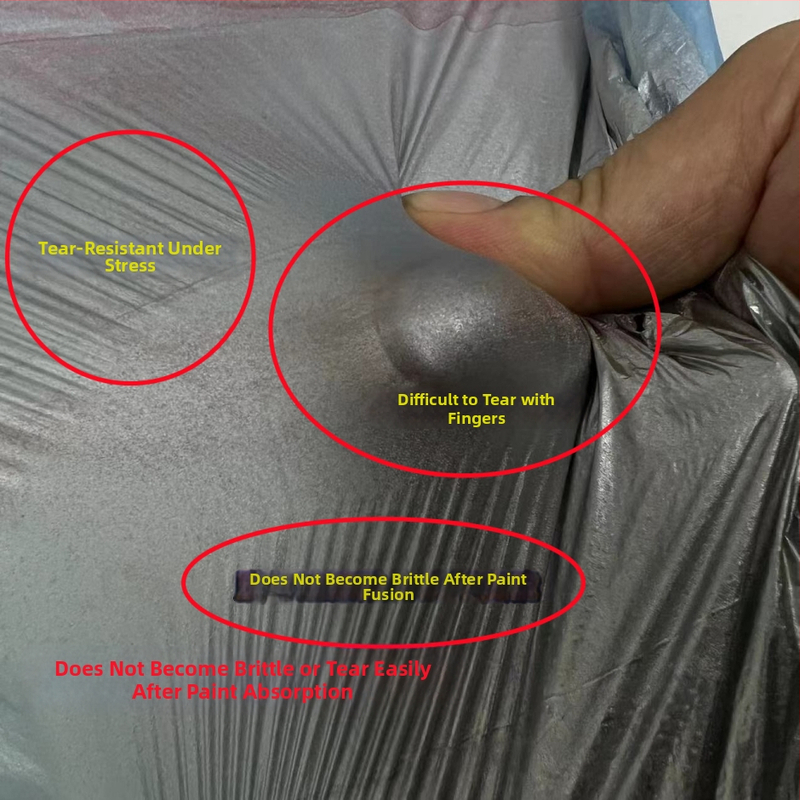 Maskovacia fólia na lakovanie automobilov, PE film, 10 μm hrúbka, dobrá priľnavosť, dobrá priepustnosť svetla, jadro z kraft papiera