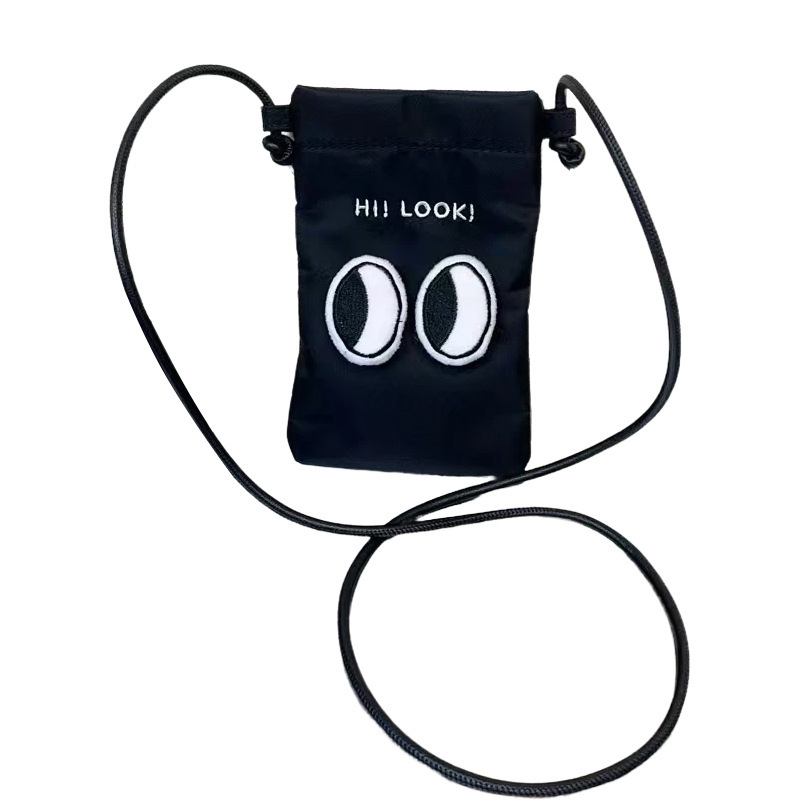 Nylonová crossbody taška s vreckom na telefón, vertikálny štvorcový tvar, magnetické zapínanie, skrytá kapsa na zips, mestský jednoduchý štýl