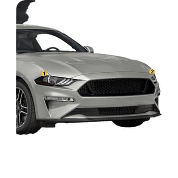 Ford Mustang 2018-2021 vinilová samolepka pre bočnú značku svetlometu, lepiaci film pre svetlá, predrezaný