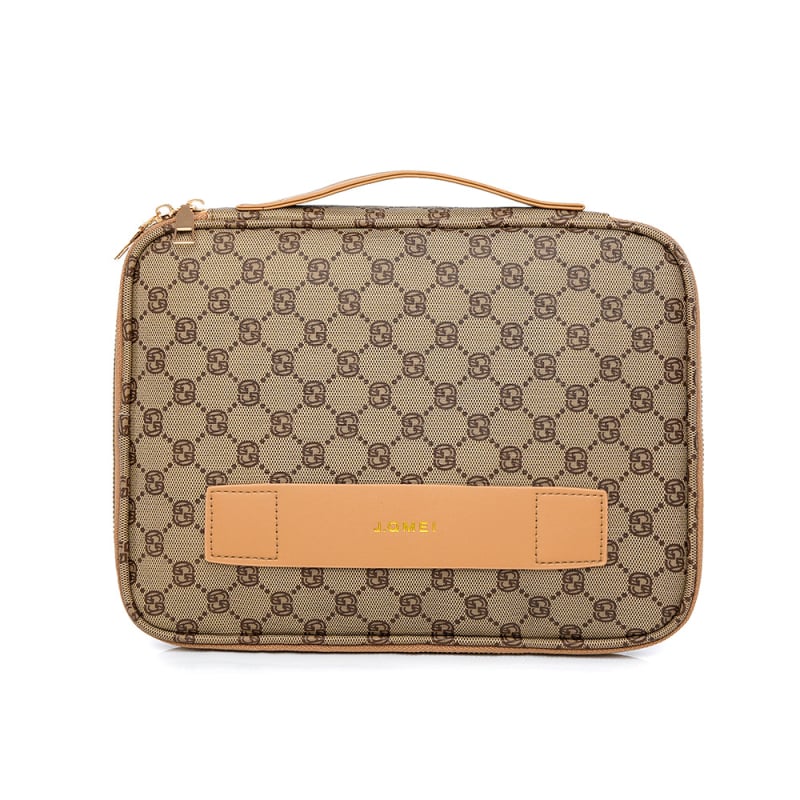 Retro torba za prijenosno računalo u stilu satchel s kariranim uzorkom, PU vanjski materijal, podstava od poliestera, vodootporna i otporna na udarce