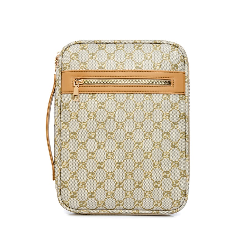 Retro torba za prijenosno računalo u stilu satchel s kariranim uzorkom, PU vanjski materijal, podstava od poliestera, vodootporna i otporna na udarce