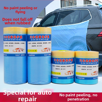 Folie za maskiranje bojenja automobila, elektrostatska privlačnost, jednokratna upotreba, visoka adhezija ljepila, teksturirani papir + PE folija