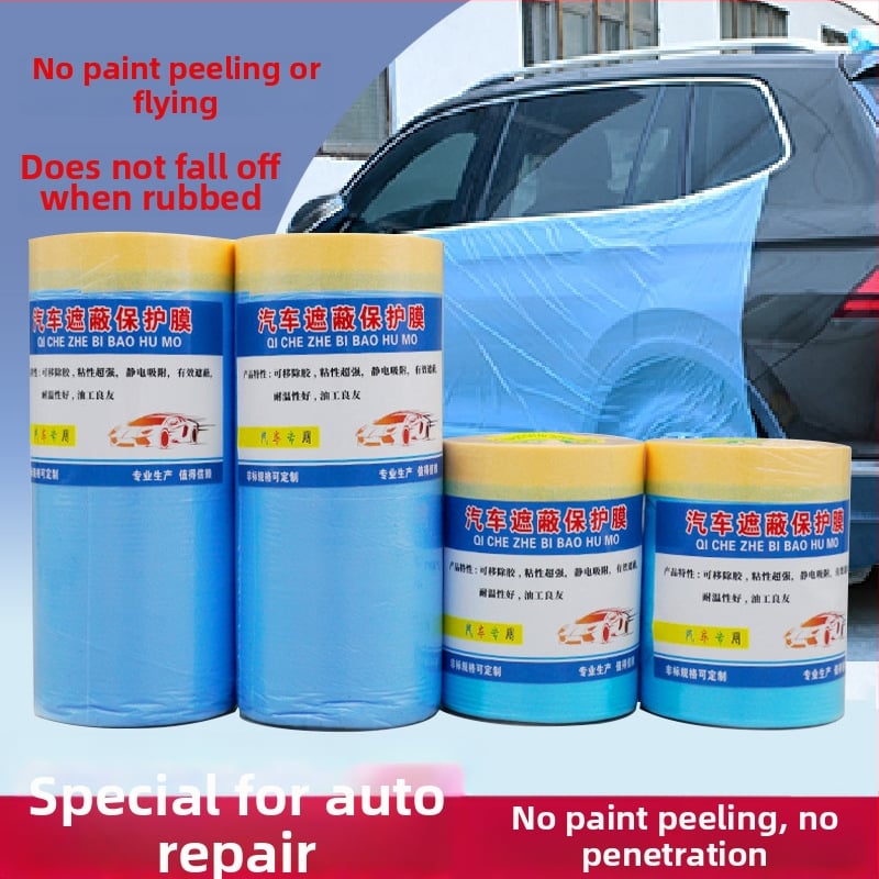 Folie za maskiranje bojenja automobila, elektrostatska privlačnost, jednokratna upotreba, visoka adhezija ljepila, teksturirani papir + PE folija