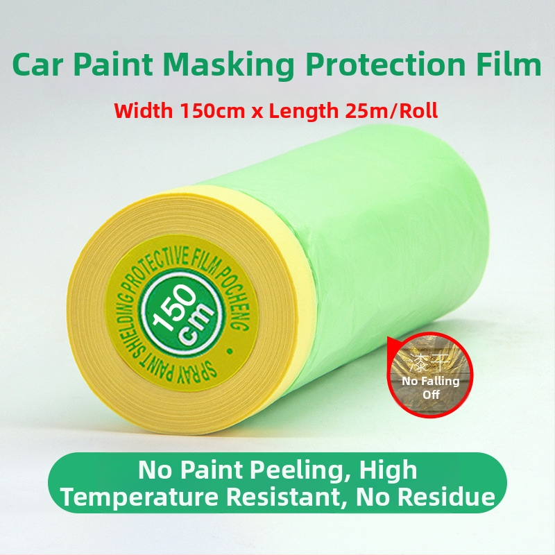 Folie za maskiranje bojenja automobila, elektrostatska privlačnost, jednokratna upotreba, visoka adhezija ljepila, teksturirani papir + PE folija