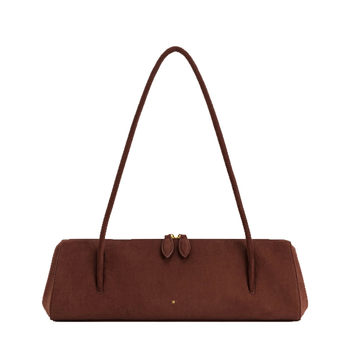 JW Velvet baguette taška, cylindrický tvar, zipsové otvorenie, podšívka z polyesteru, vnútorné vrecká (zips a kapsa na telefón), dvojité ramenné popruhy