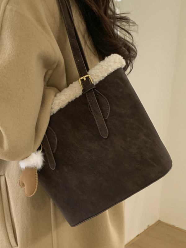 Ženska torbica urbanog stila, PU koža, vertikalno kvadratni oblik, zatvarač, unutarnja pretinica za telefon