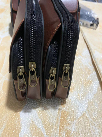 PU torbica za telefon na struku za muškarce, s mehanizmom zaključavanja, džep za novčiće, vodoravnog kvadratnog oblika