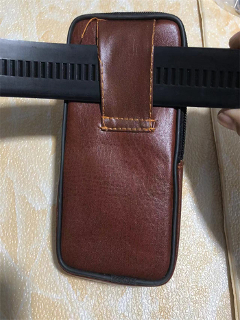 PU torbica za telefon na struku za muškarce, s mehanizmom zaključavanja, džep za novčiće, vodoravnog kvadratnog oblika