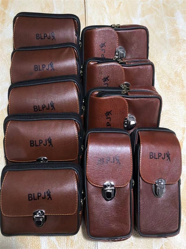 PU torbica za telefon na struku za muškarce, s mehanizmom zaključavanja, džep za novčiće, vodoravnog kvadratnog oblika