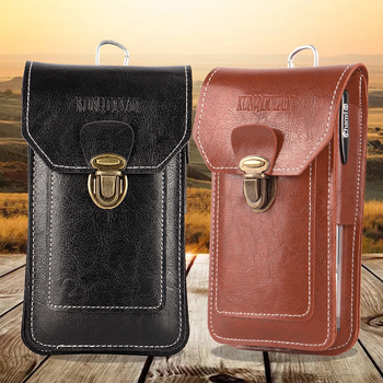 Torba za mobitel na pojasu – ultra-tanka, vodootporna, PU koža, zatvarač, pretinac za karticu