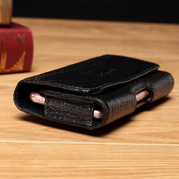 Vīriešu ādas telefona josta soma, horizontāla kvadrāta forma, atvērums ar vāciņu, telefona kabatā, brīvā laika ārpusei