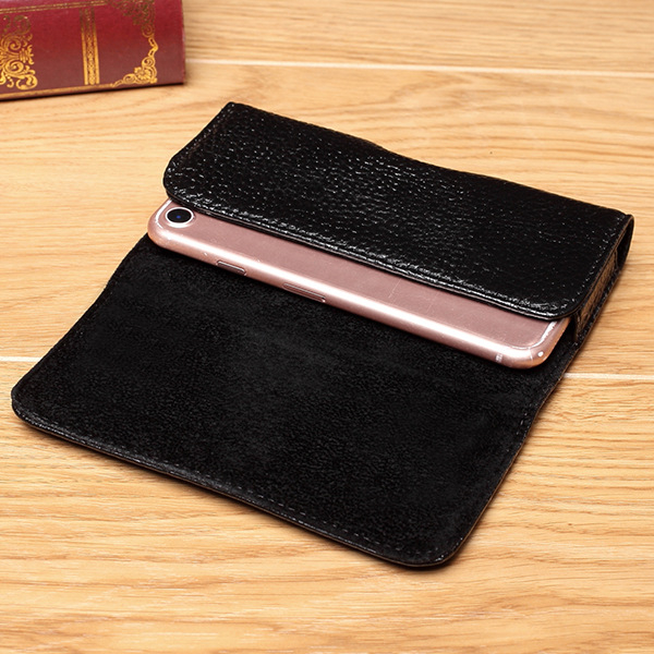 Vīriešu ādas telefona josta soma, horizontāla kvadrāta forma, atvērums ar vāciņu, telefona kabatā, brīvā laika ārpusei