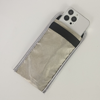 Romb RFID zaštitna torbica za mobitel – Velcro zatvaranje, uspravni kvadratni oblik, unutarnja džep za telefon, materijal za zaštitu signala, otisak loga