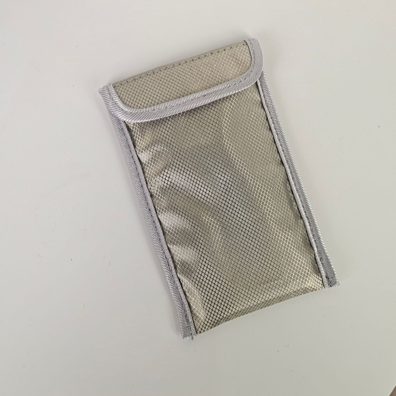 Romb RFID zaštitna torbica za mobitel – Velcro zatvaranje, uspravni kvadratni oblik, unutarnja džep za telefon, materijal za zaštitu signala, otisak loga