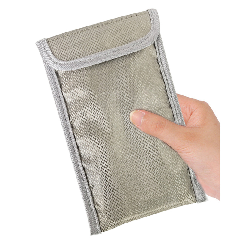 Romb RFID zaštitna torbica za mobitel – Velcro zatvaranje, uspravni kvadratni oblik, unutarnja džep za telefon, materijal za zaštitu signala, otisak loga