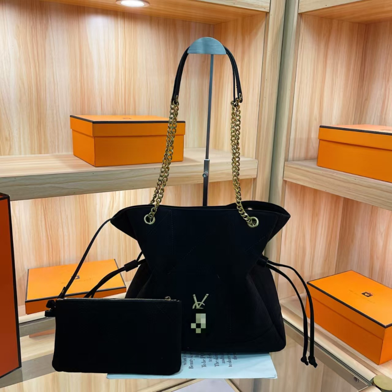 PU bucket tote torba s magnetskim zatvaračem, dvostruki naramenice, džep sa zatvaračem i džep za telefon, poliester podstava