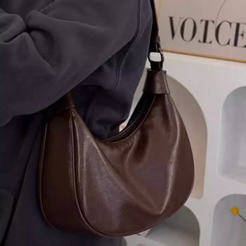 Annmuu hónalti táska – utcai stílus, PU bőr, téglalap alakú forma, cipzáras zárás, poliészter bélés