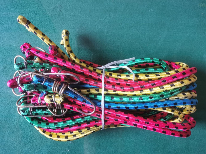 Okrúhly upevňovací pás s gumovým vláknom a oceľovými háčikmi, nosnosť 50 kg, Jingyinlong