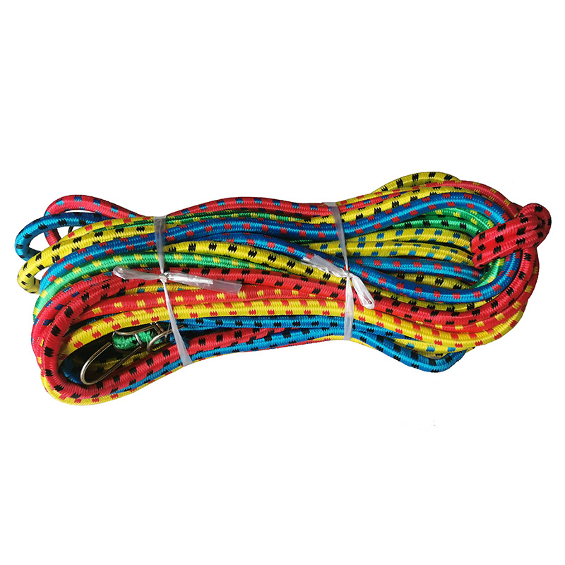 Okrúhly upevňovací pás s gumovým vláknom a oceľovými háčikmi, nosnosť 50 kg, Jingyinlong