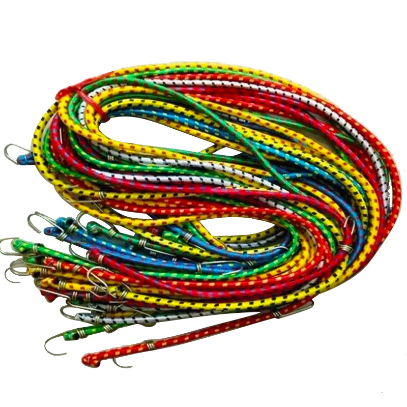 Okrúhly upevňovací pás s gumovým vláknom a oceľovými háčikmi, nosnosť 50 kg, Jingyinlong