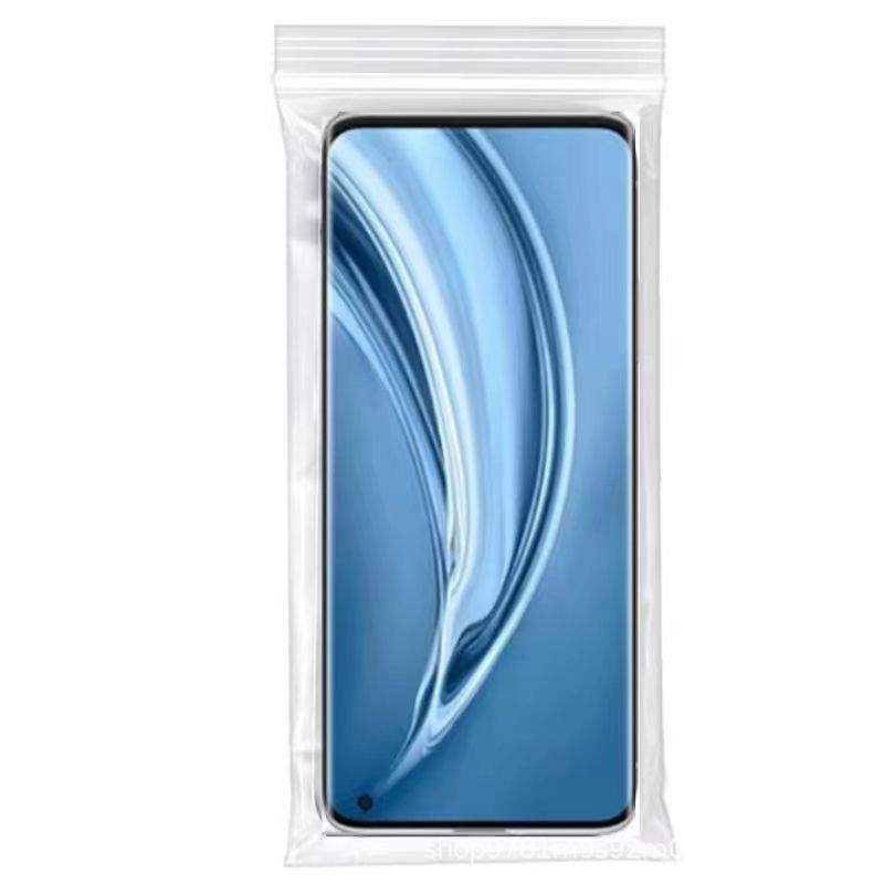 Debela prozirna plastična vrećica za mobitel, otporna na prašinu i vodu, zatvarač, jednokrata, kompatibilna s dodirnim zaslonom