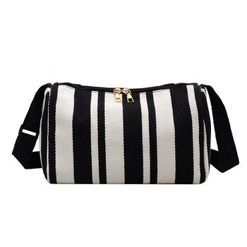 Dámska crossbody taška - plátená, trojdimenzný dizajn, zips, polyesterová podšívka, vnútorná kapsa na telefón