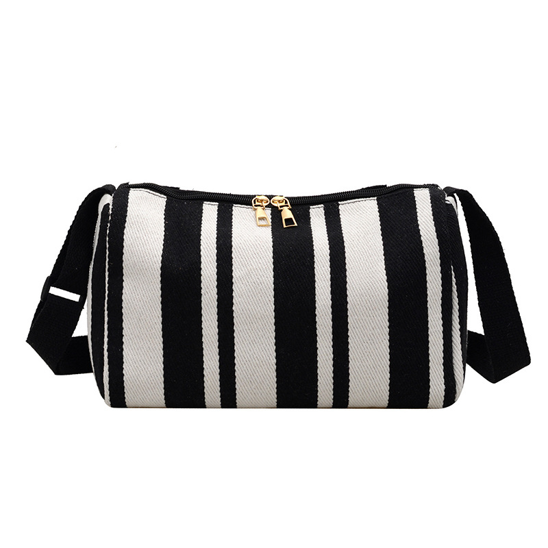 Dámska crossbody taška - plátená, trojdimenzný dizajn, zips, polyesterová podšívka, vnútorná kapsa na telefón