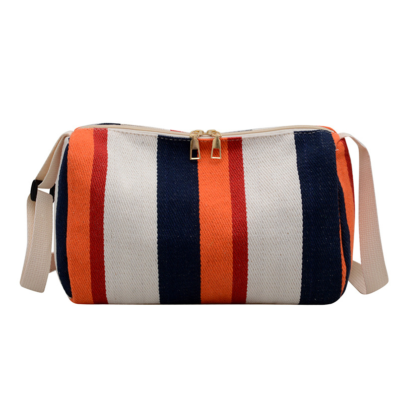 Dámska crossbody taška - plátená, trojdimenzný dizajn, zips, polyesterová podšívka, vnútorná kapsa na telefón