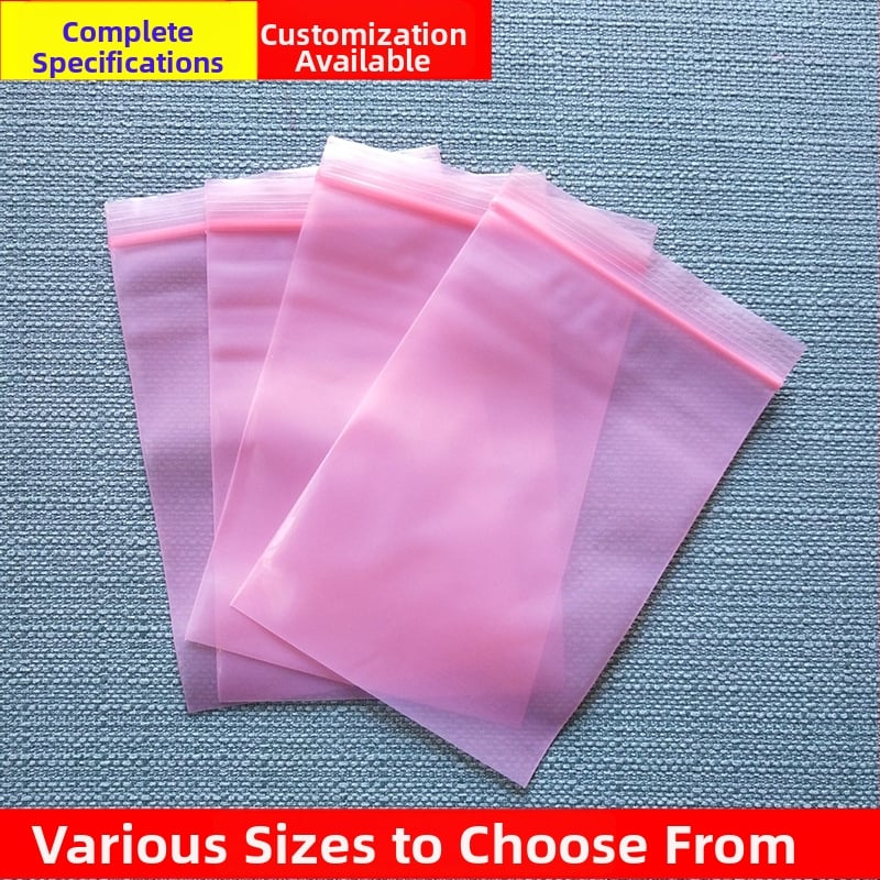 Pinnuo PE antistatické ZIP vrecko na čipy a elektronické komponenty, balenie digitálnych produktov a káblov, balenie príslušenstva k mobilným telefónom, dĺžka uzávierky 4–60 cm