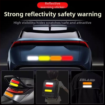 Nálepky na karosériu auta so vzorom varovného znaku, reflexné, samolepiace