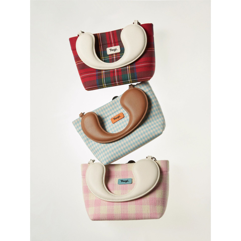 Geantă crossbody cu curea reglabilă   simplitate urbană, poliester, formă pătrată orizontală, închidere magnetică, buzunar intern pentru telefon