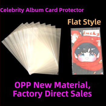 OPP lipni dėklas kortelėms ir nuotraukoms, skaidri apsauginė dėžutė, užsegimas 2,5 cm, pakuotė 100 vnt, iš OPP plastiko