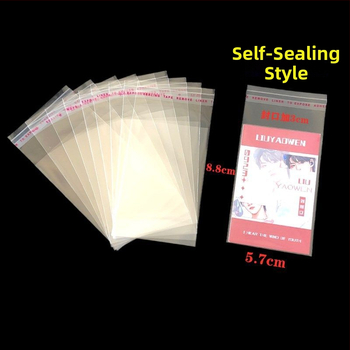 OPP lipni dėklas kortelėms ir nuotraukoms, skaidri apsauginė dėžutė, užsegimas 2,5 cm, pakuotė 100 vnt, iš OPP plastiko