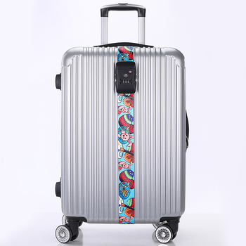 Remen za prtljagu s TSA zaključavanjem i lozinkom, poliester, geometrijski uzorak, otporan na habanje – model: Customs lock luggage belt