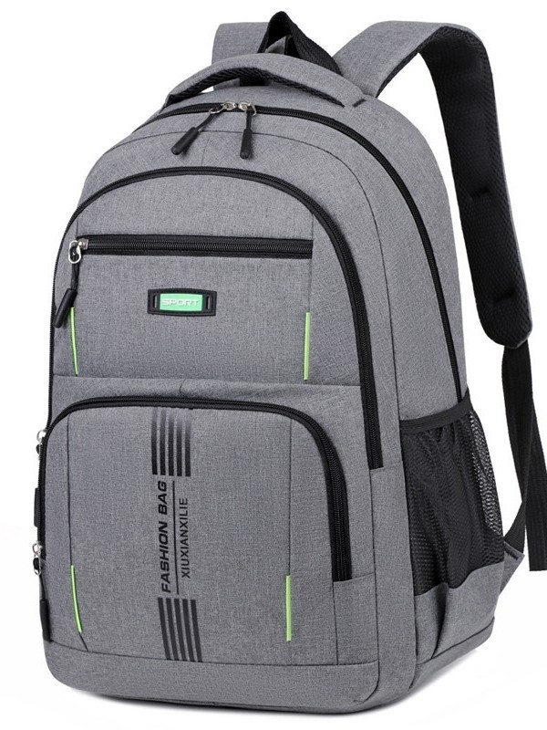 Rucsac PVC, stil campus tânăr, căptușeală poliester, model cu litere, bretele cu aer