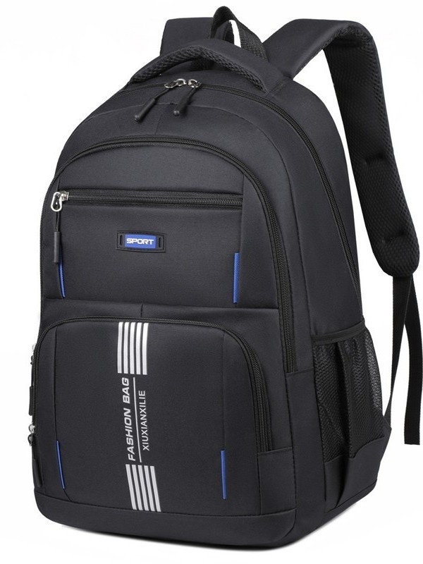 Rucsac PVC, stil campus tânăr, căptușeală poliester, model cu litere, bretele cu aer