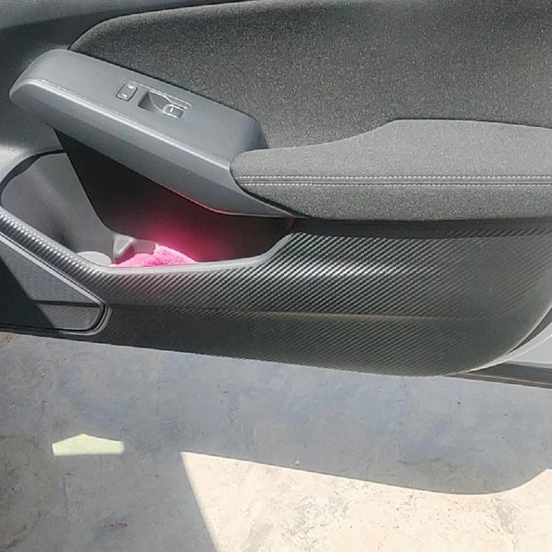 Sanpeng film proti nárazu na dvere auta s vzhľadom karbónových vlákien – vnútorná dekoratívna samolepiaca nálepka