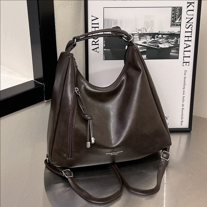 PU tote taška, horizontálny štvorcový tvar, zips otvorenie, polyesterová podšívka, každodenné použitie