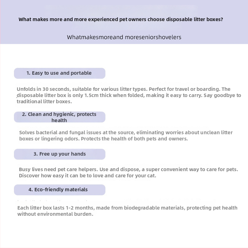 Cutie deschisă de unică folosință pentru nisip de pisică, portabilă pliabilă, pătrată, pentru pisici, material PE folie + hârtie