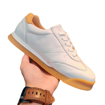 Обувки с дебела подметка, горна част от кожа от топ слой, кръгъл нос, среден ток 3–5 cm, подметка от кравешко сухожилие, модел Color Blocking