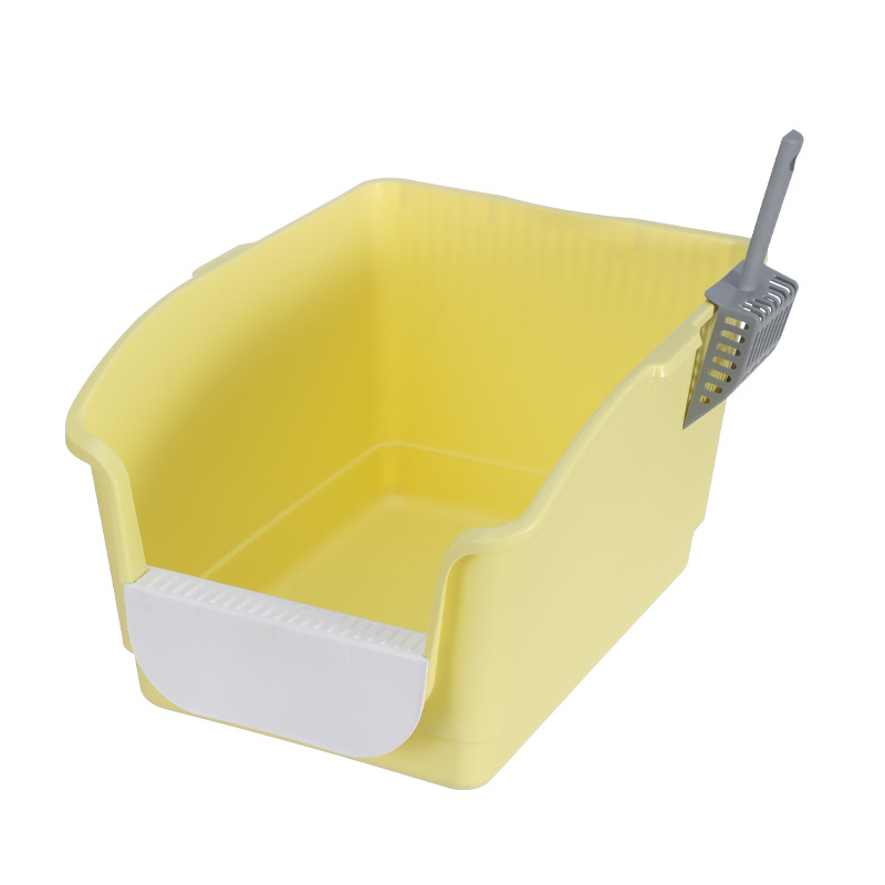 Mačací záchod so čiastočne uzavretým dizajnom, štvorcový tvar, PP materiál, vhodný pre mačky