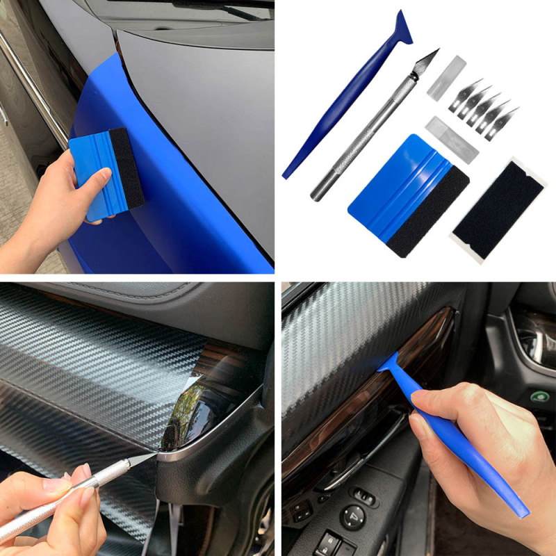 Cheshjong set alata za promjenu boje folije na auto – skraper, univerzalni nož, brtvljenje i rezanje folije, plastika