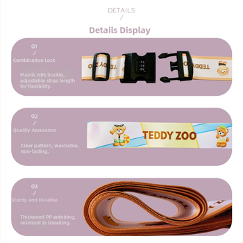 Torba za prtljagu Teddy Zoo – anime crtić stil, poliester, šifra proizvoda Td4002-a, proljeće 2025