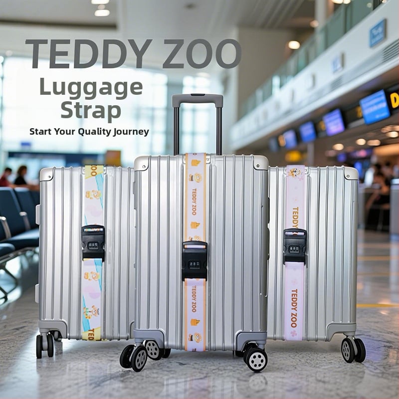 Torba za prtljagu Teddy Zoo – anime crtić stil, poliester, šifra proizvoda Td4002-a, proljeće 2025